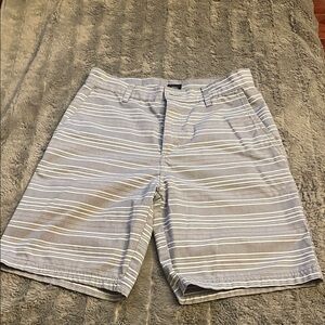 Zoo York Men's Striped Tan and White Shorts